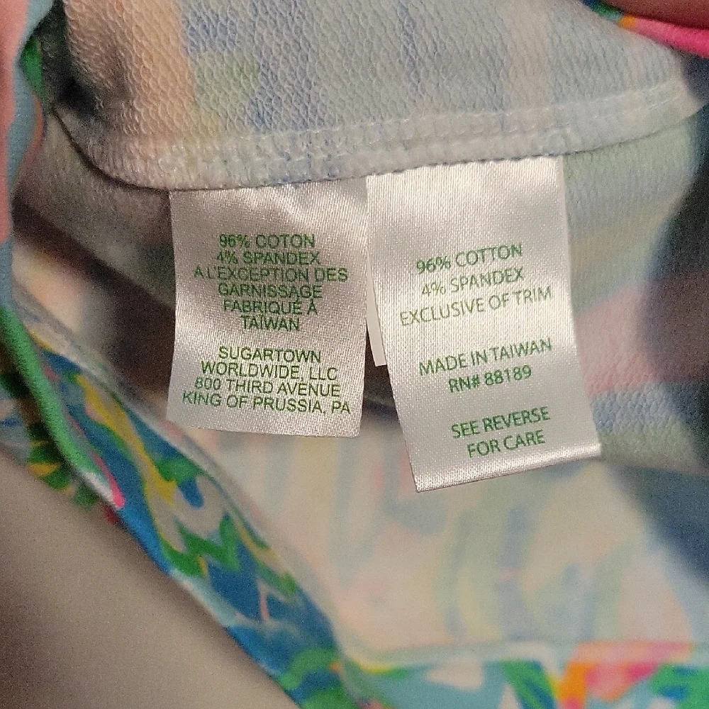 Lilly Pulitzer Blue Green Graphic Hoodie - Picture 5 of 5